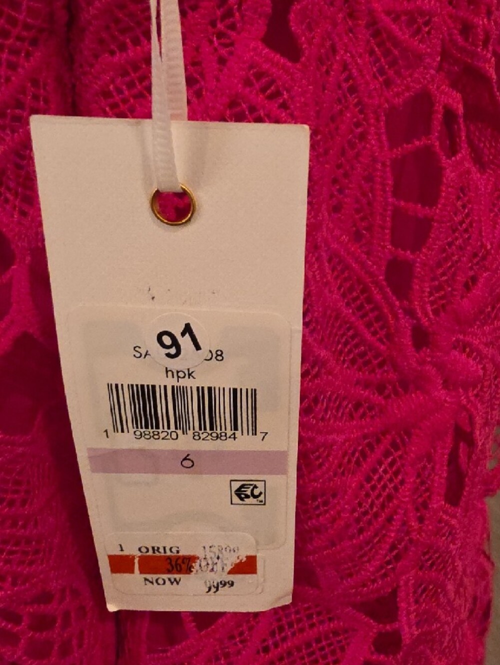 Siena Studio Fuchsia Lace Tiered adjustable-Strap Maxi Dress size 6 new with tag - Picture 9 of 14